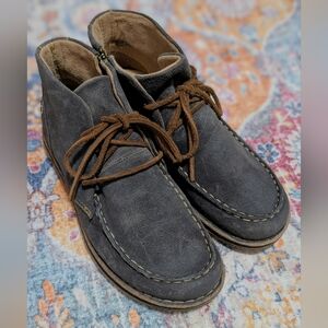 Women's Born Analia Boots, Grey Suede Moc Toe, Size 9
